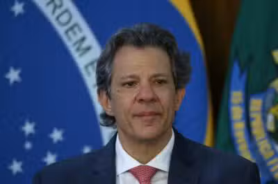 DF - EUA/TRUMP/TARIFAS/BRASIL/PLANO/LULA - POLÍTICA - O ministro da Fazenda, Fernando Haddad, durante cerimônia de assinatura da