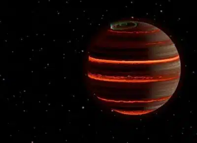 Telescópio James Webb detecta auroras em exoplaneta sem estrela