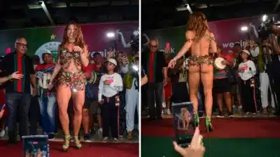 Virginia, Rainha da Grande Rio, causa impacto com look ousado no ensaio Virginia, Rainha da Grande Rio, causa impacto com look ousado no ensaio